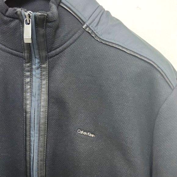 NWOTCalvin Klein Collection Black High Collar Performance Jacket - Picture 1 of 7